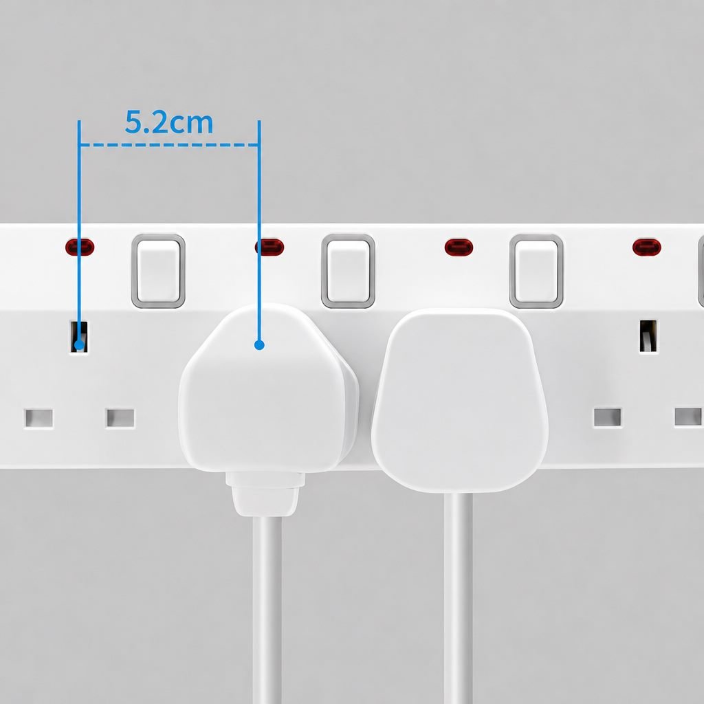 PARTH 3025 3M 5 Socket White Extension Lead image 6