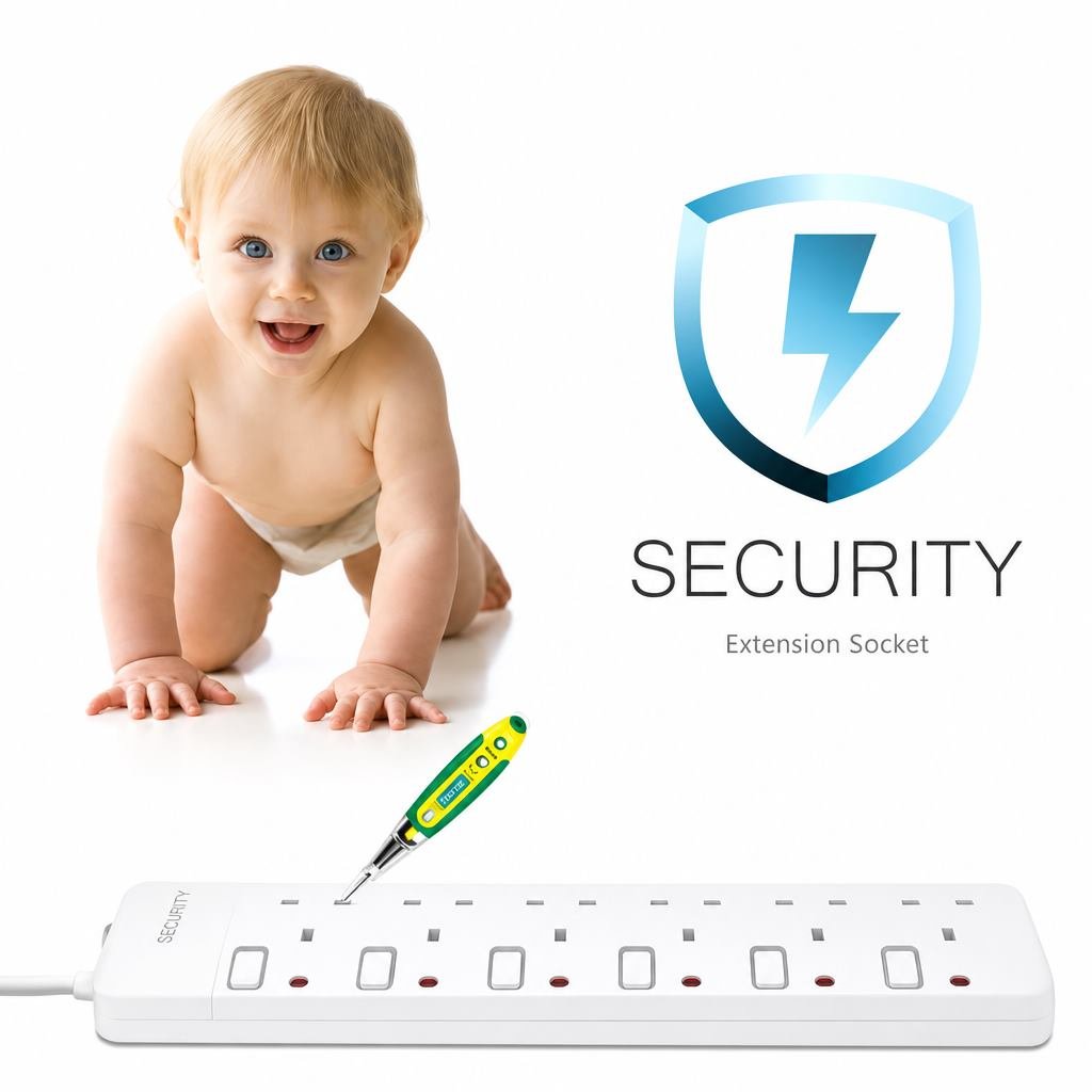PARTH 3026 10M 6 Socket White Extension Lead image 4