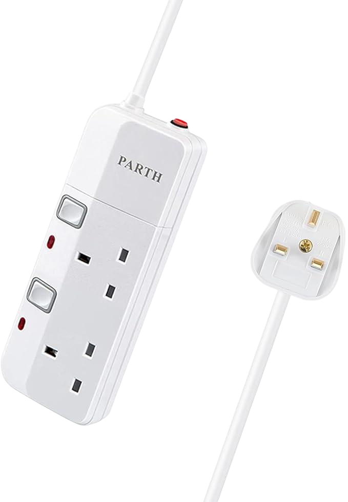 3022 3M / 2 Way White Extension Lead
